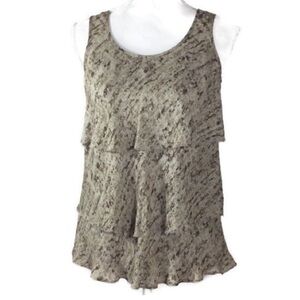 Michael Kors Silk sleeveless Ruffle Top Size 2P